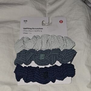 Lululemon Uplifting Scrunchies, 3pack! Rare! SMCL/SMEY/SMPO!